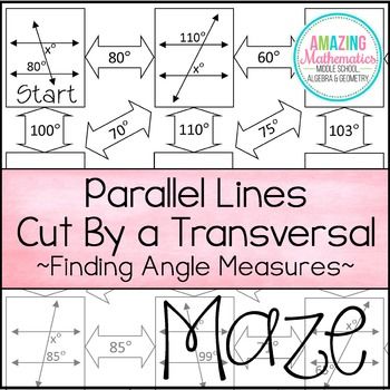 Finding Angles In Parallel Lines Worksheet