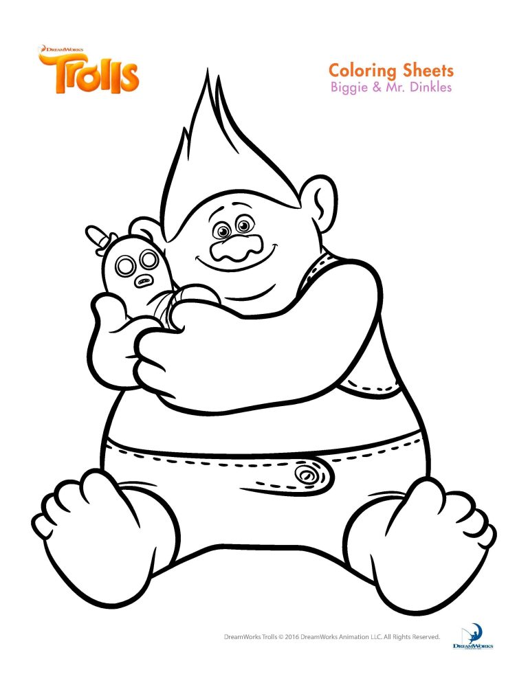 Trolls Coloring Pages Biggie