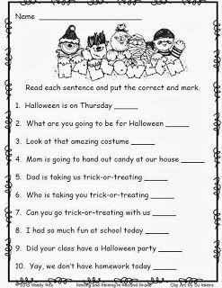 Punctuation Worksheets 2nd Grade