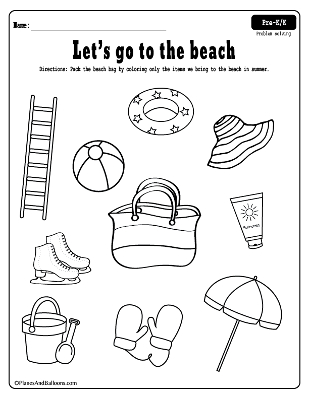 Preschool Activity Sheets Printable