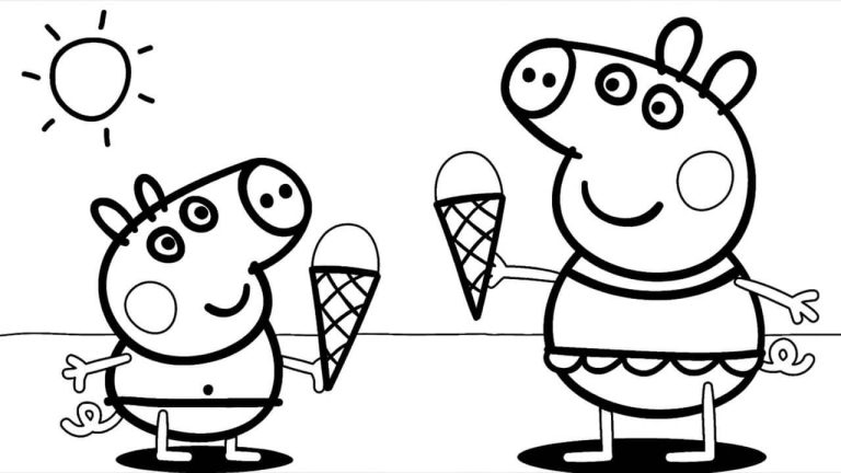 Peppa Pig Colouring Ice Cream