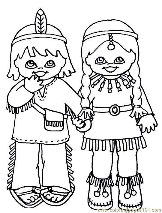 Indian Coloring Pages