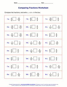 Ordering Fractions Worksheet Pdf