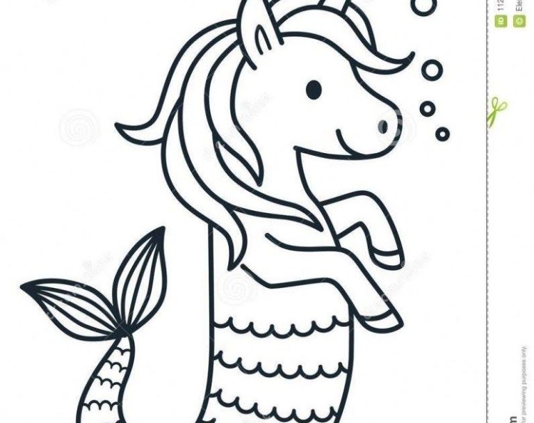 Unicorn Mermaid Coloring Pages