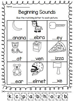 Beginning Sounds Worksheets For Kindergarten