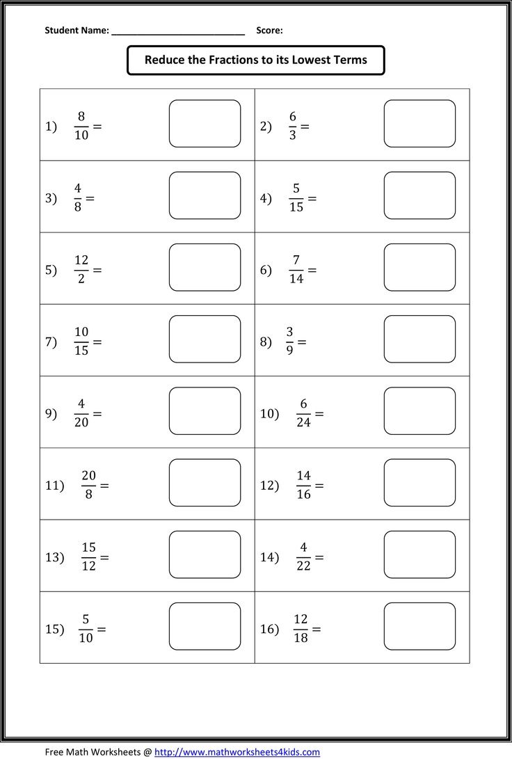 Simplifying Fractions Worksheet Year 7