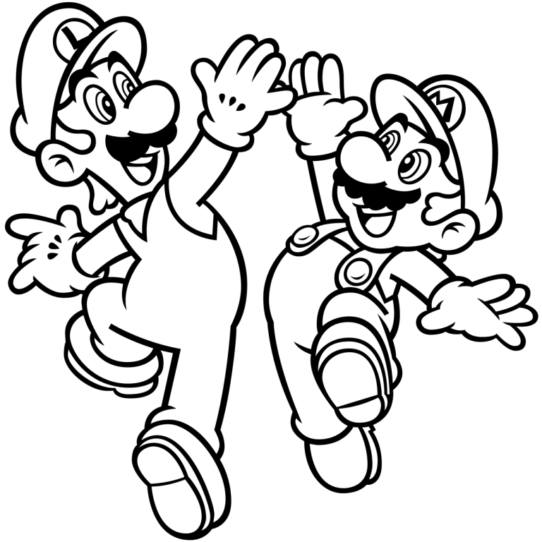 Mario And Luigi Coloring Pages