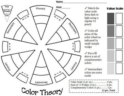 Color Theory Worksheet Answer Key