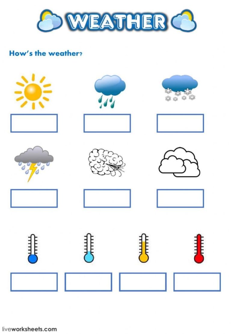 Weather Worksheets Pdf