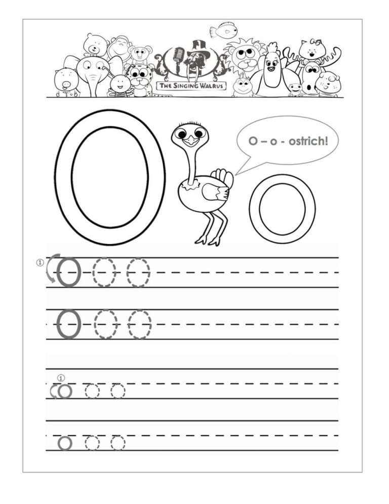 Letter O Worksheets For Preschool