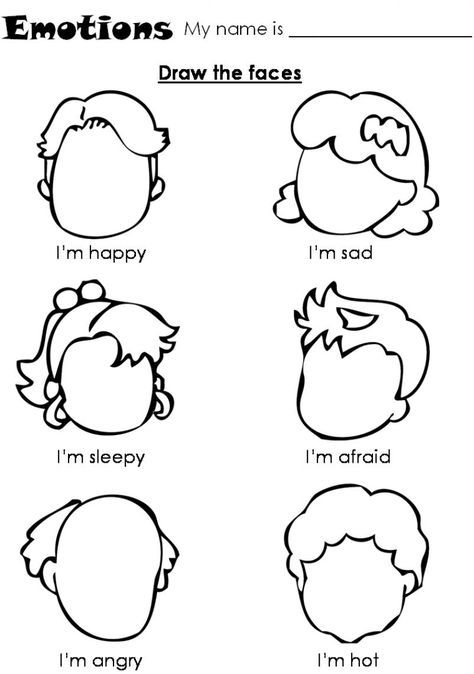 Emotions Worksheet For Preschool