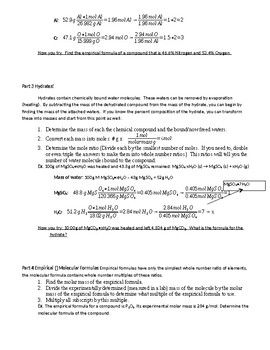 Percentage Composition Worksheet