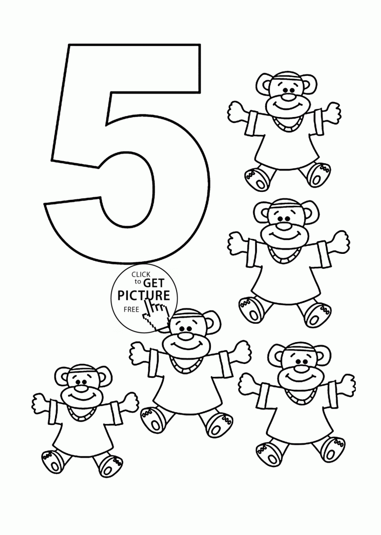 Number 5 Coloring Page