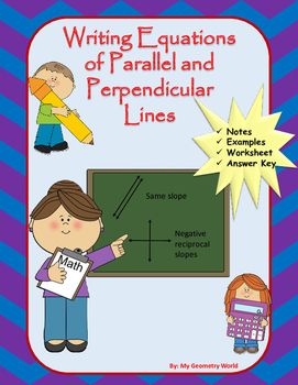 Writing Equations Of Parallel And Perpendicular Lines Worksheet Geometry