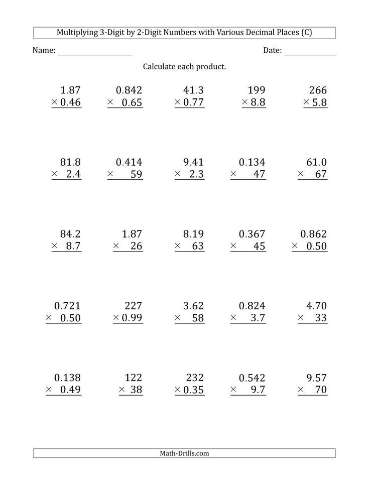 Decimals Worksheets Grade 3