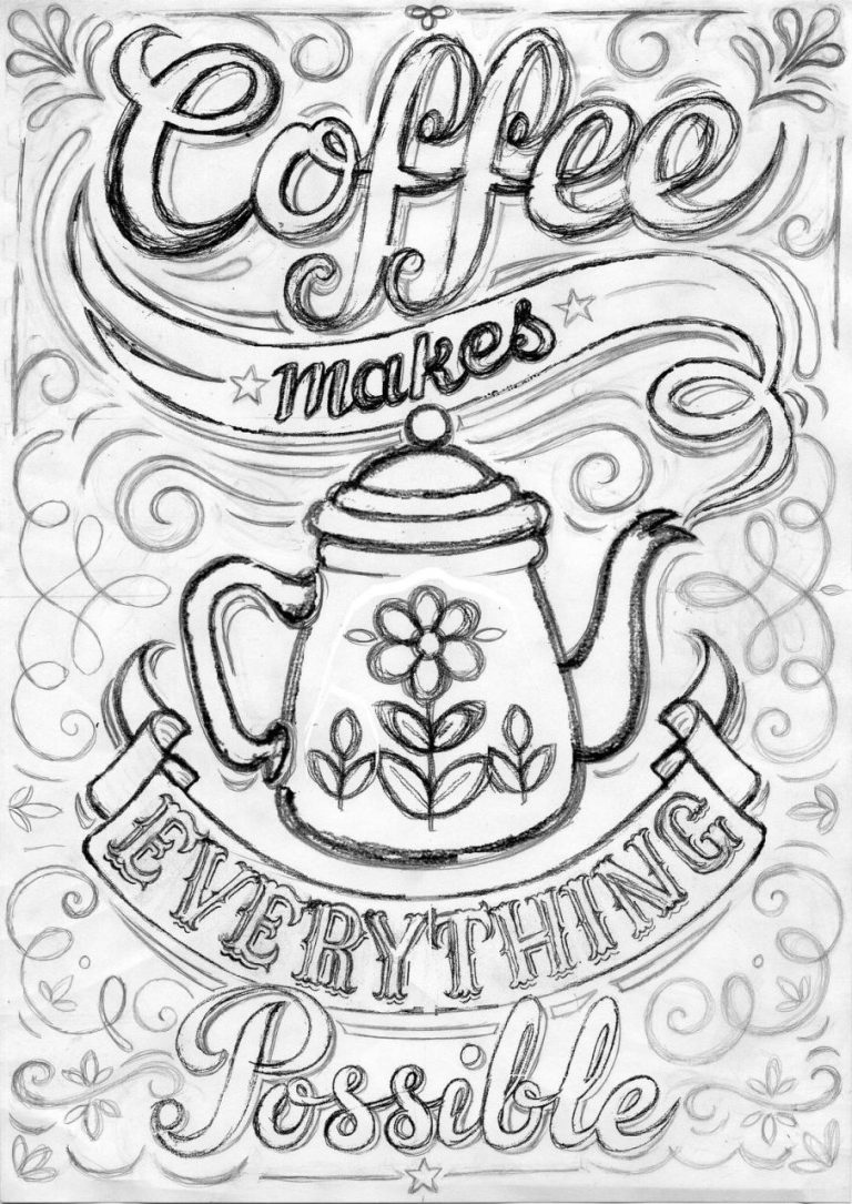 Coffee Coloring Pages