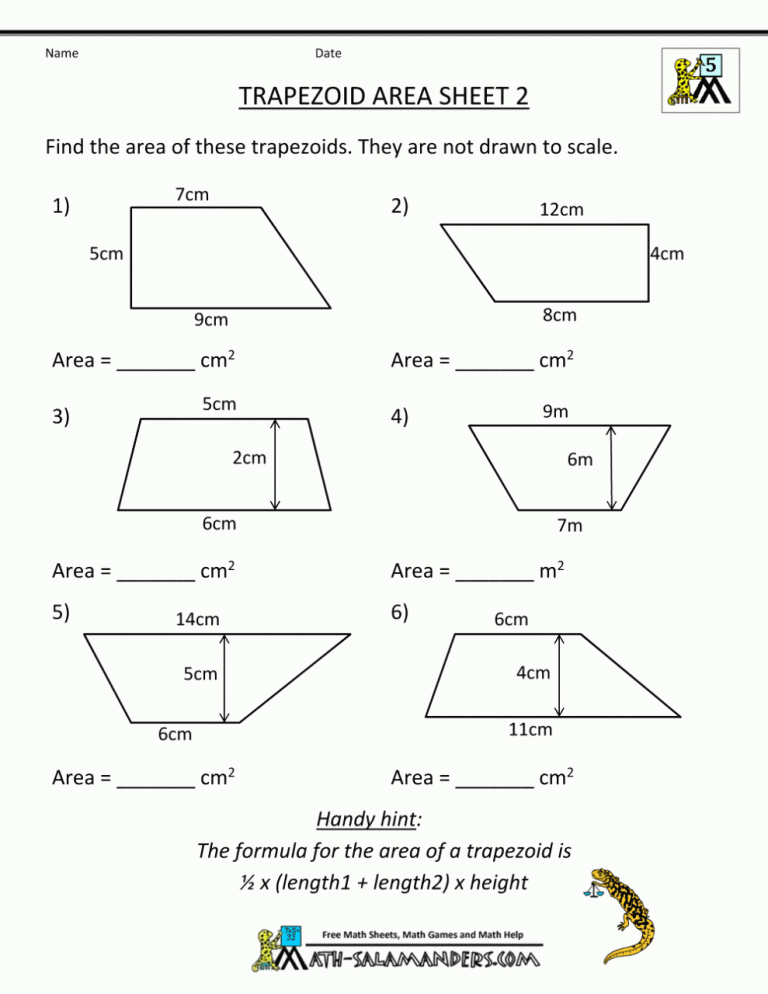 Perimeter Worksheets 5th Grade