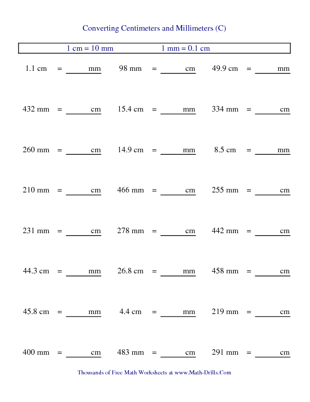 Measurement Worksheets Chemistry