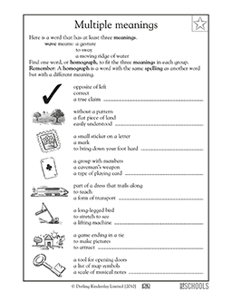 Homonyms Worksheets For Third Grade