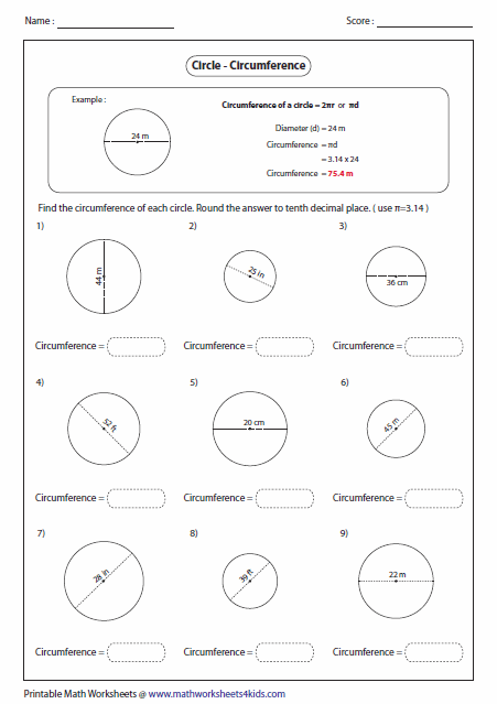 Equation Of A Circle Worksheet Geometry