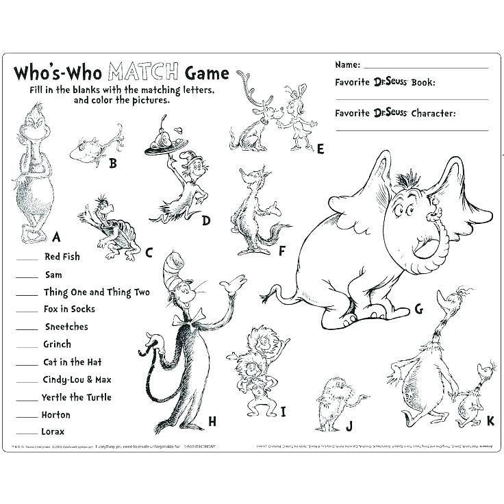 Dr Seuss Coloring Pages