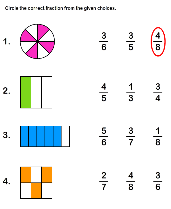 Fractions Worksheets Grade 2