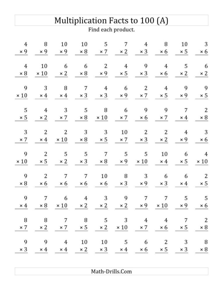 Fourth Grade Math Worksheets 4th Grade