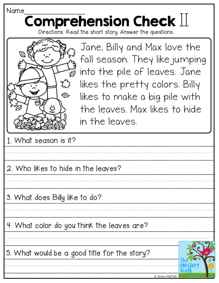 Listening Comprehension Activities For Kids