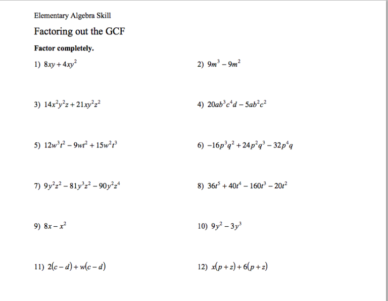 Kuta Multiplication Worksheets