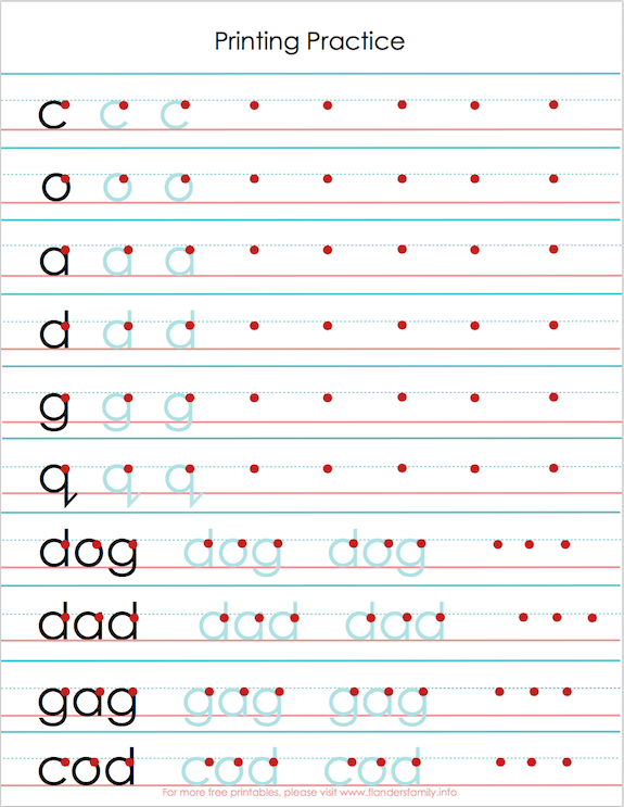 Letter Practice Sheets Free