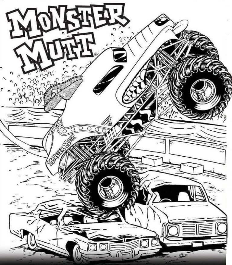 Monster Truck Coloring Pages For Adults