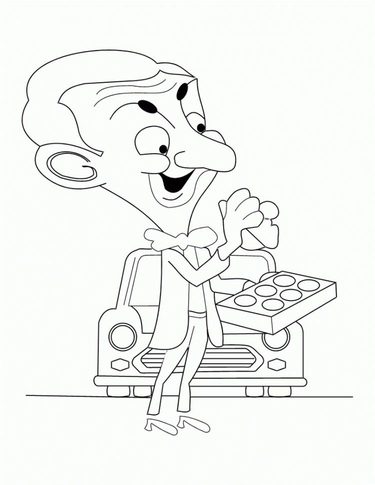 Mr Bean Colouring Pages