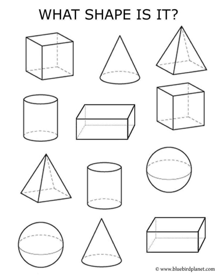 3d Shapes Worksheet Free