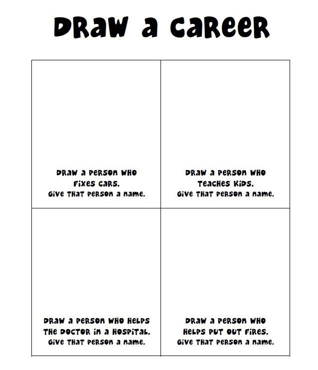 Elementary Career Exploration Worksheets Printable