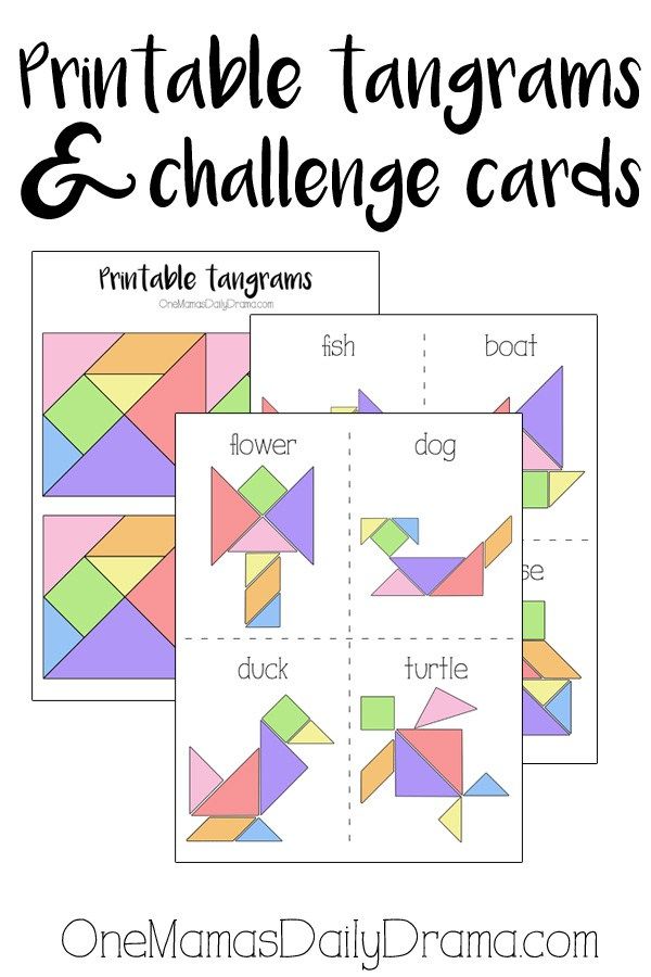 Difficult Tangram Puzzles Printable