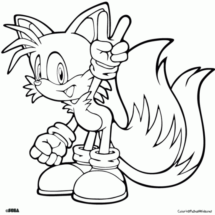 Tails Coloring Pages