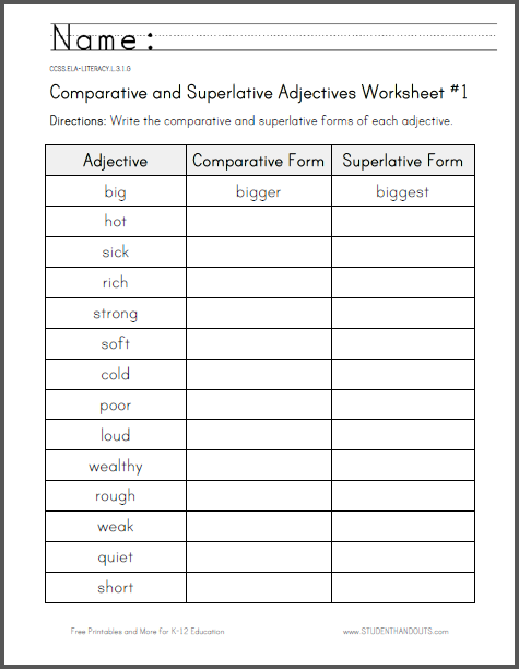 Comparison Worksheet Pdf