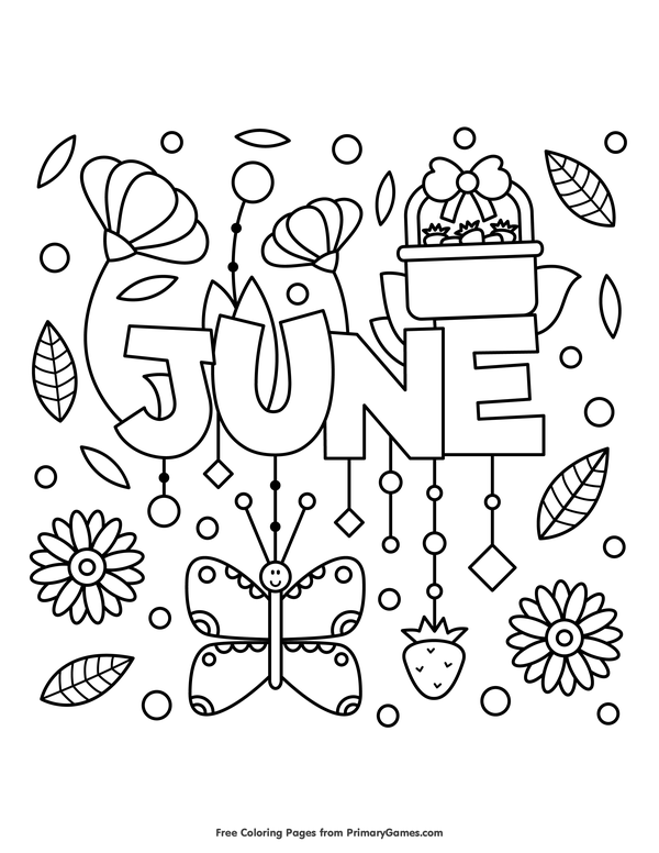 June Coloring Pages