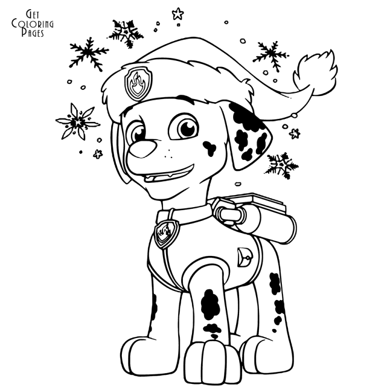 Paw Patrol Christmas Coloring Pages