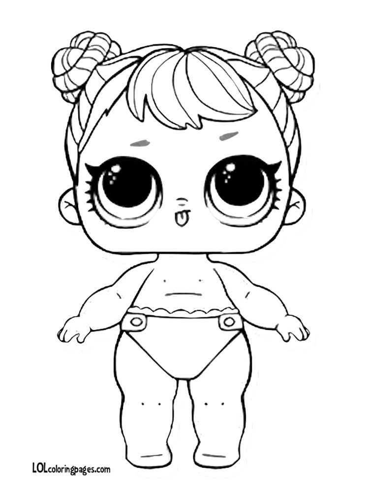 Lol Doll Coloring Pages Little Bon Bon Not Colored