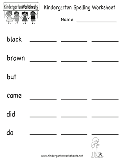 Spelling Practice Worksheets Free