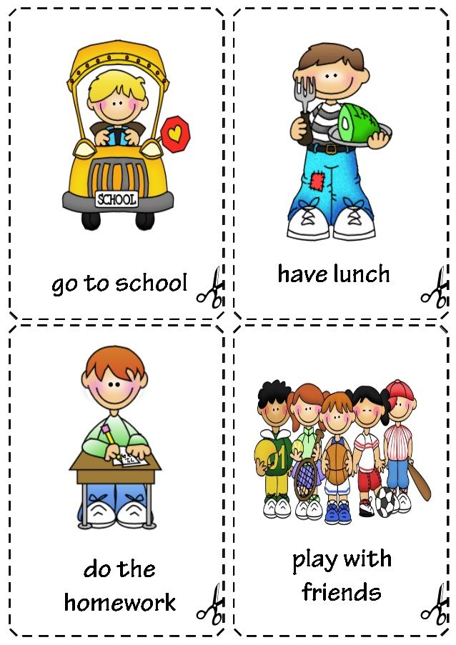 Daily Activities Worksheet For Kindergarten