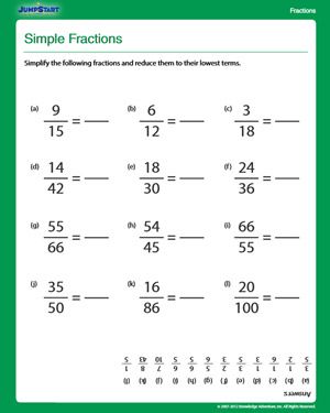 Math Problems For 4th Graders Fractions