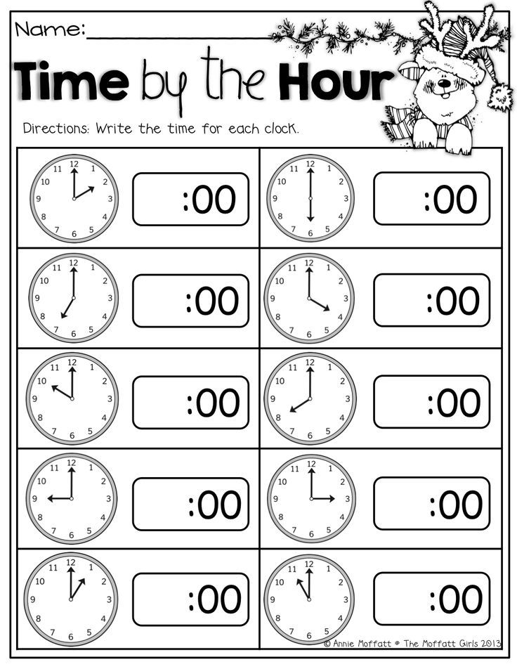 Time Worksheets For Kindergarten