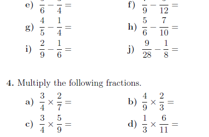 Multiplying And Dividing Fractions Worksheets