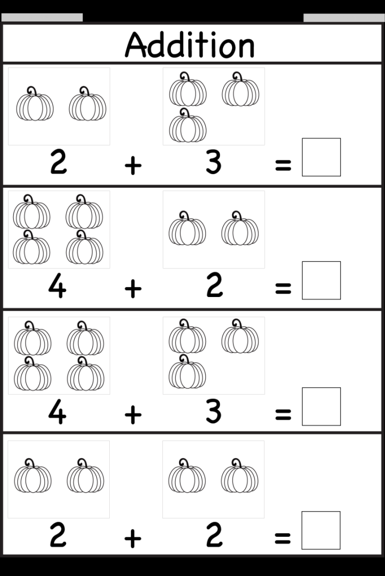 Pre K Math Worksheets