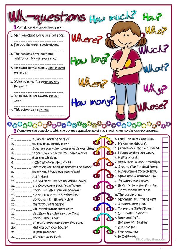 Wh Questions Worksheets With Answers Pdf