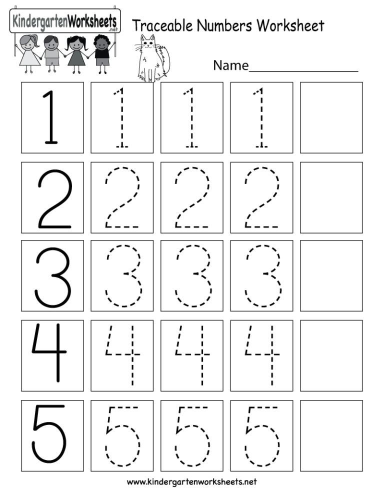 Free Tracing Worksheets For Preschool