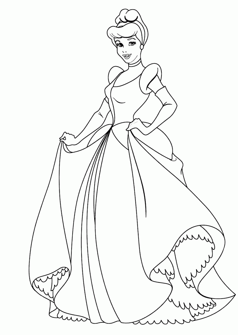 Cinderella Coloring Pages Princess