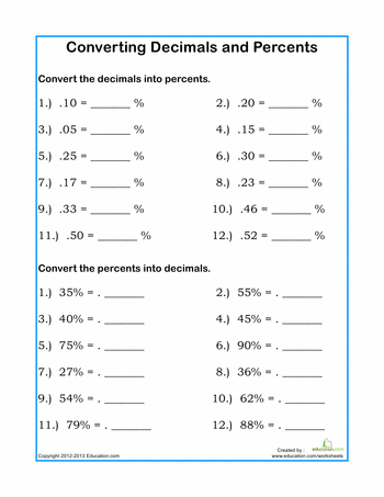 Converting Decimals To Fractions Worksheet Grade 7